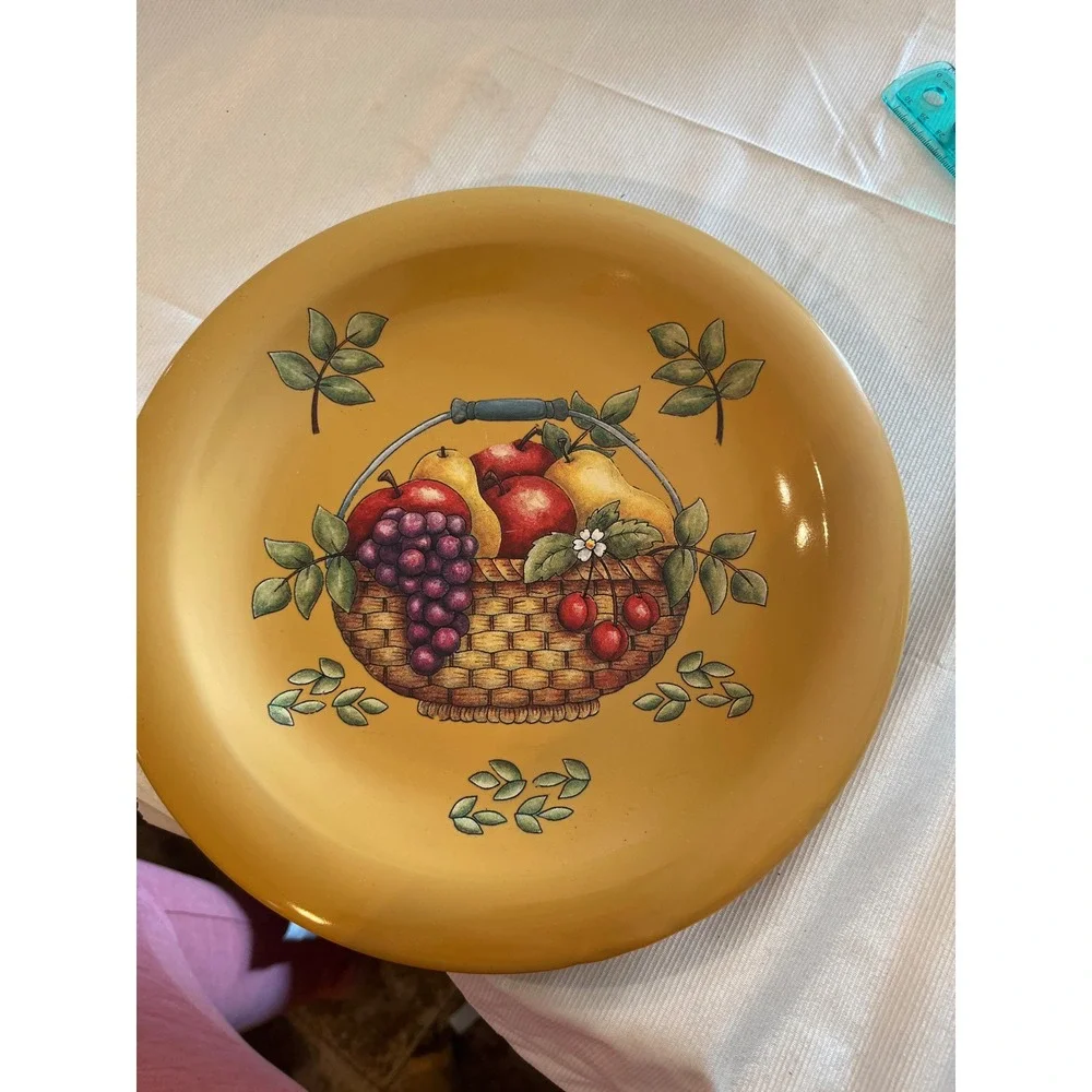 Gibson Everyday Fruit Basket Replacement Dinner Plate‎ Ceramic 10.75 Inch